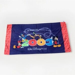 VTG Walt Disney World Exclusive Cotton Terry Beach Towel Made Brazil Rare 2003